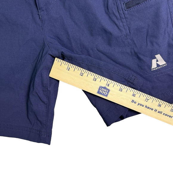 Eddie Bauer Guide Pro Shorts Womens 4 Navy First Ascent Stretch Hiking Trails - Picture 10 of 11